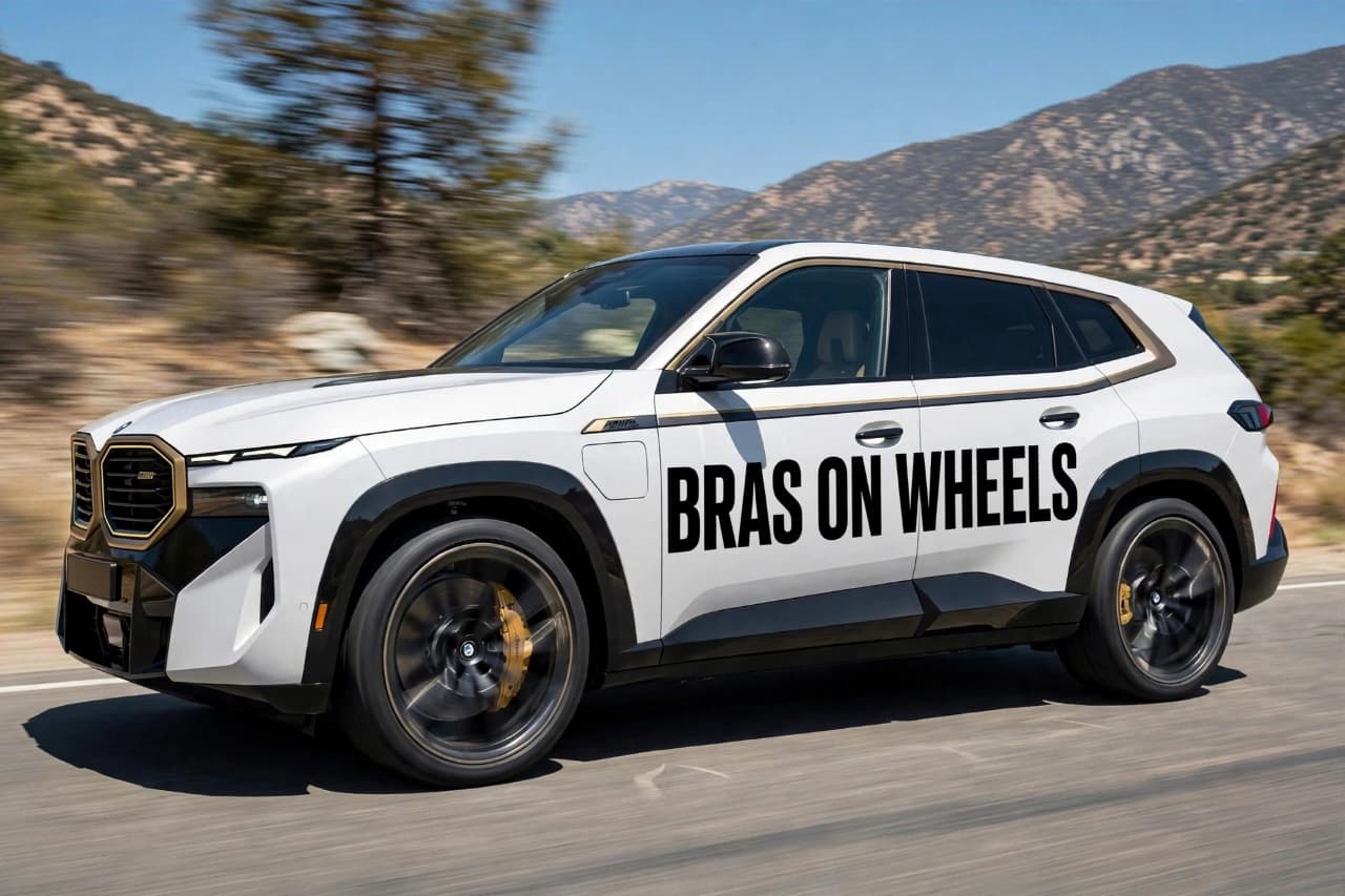 Bonita Boutique Bras on Wheels branded vehicle on the road